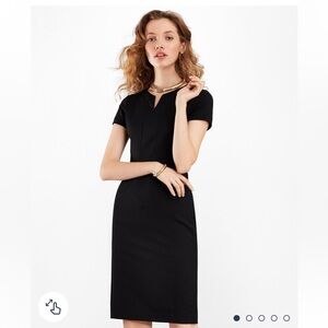 Brooks Brothers Wool Sheath Black Dress Size: 6